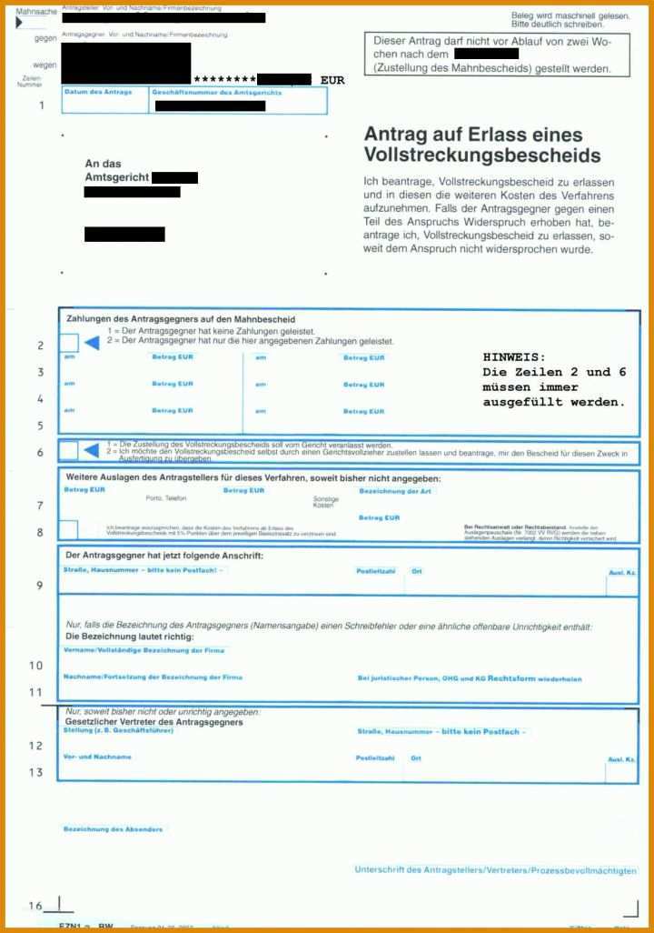 Außergewöhnlich Mahnbescheid Vorlage 1229x1752