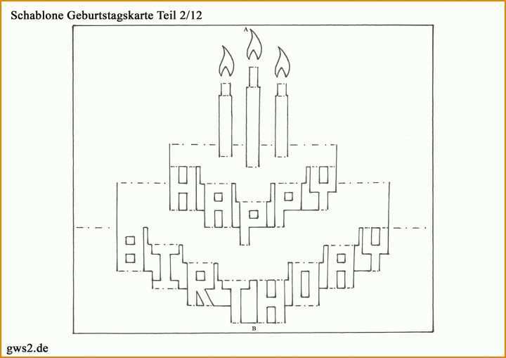 Überraschend Pop Up Karte Happy Birthday Vorlage 3407x2409