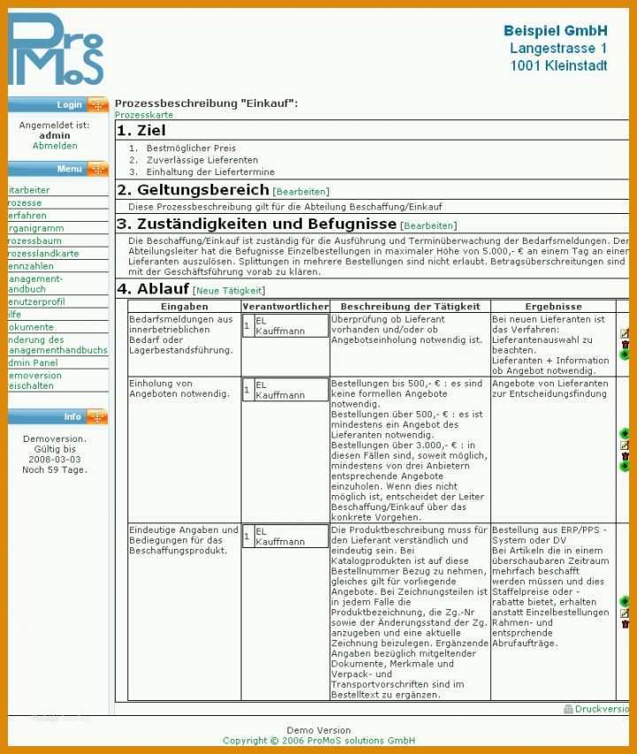 Beste Prozessbeschreibung Vorlage Word 804x952