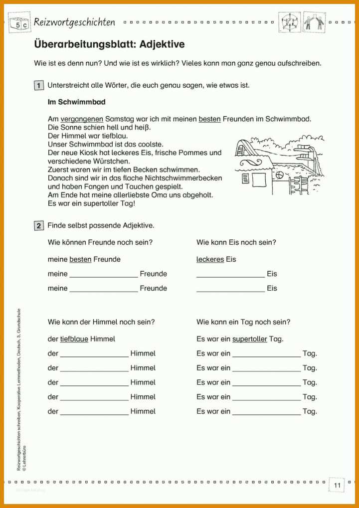 Rühren Reizwortgeschichte 4 Klasse Vorlagen 905x1281