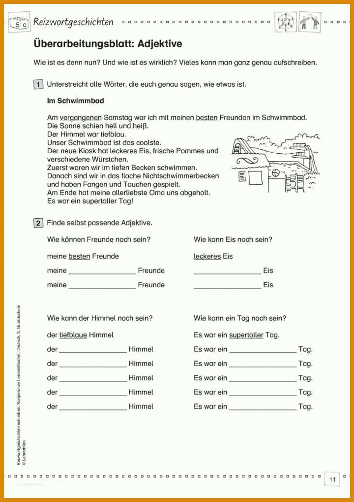 Rühren Reizwortgeschichte 4 Klasse Vorlagen 905x1281