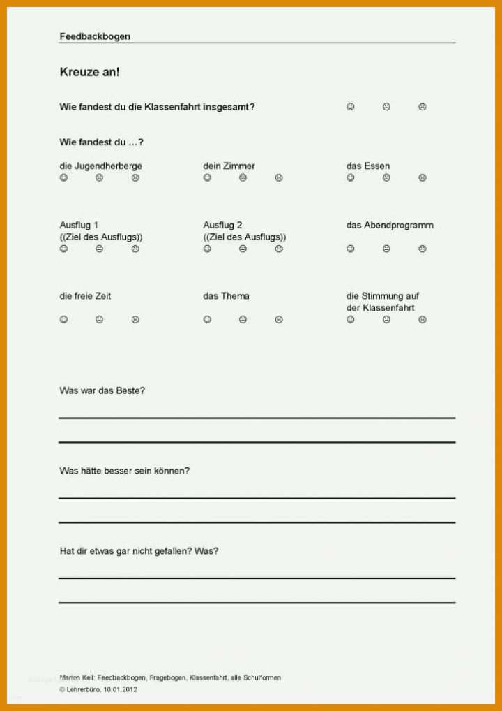 Hervorragen Seminar Feedback Vorlage 724x1024