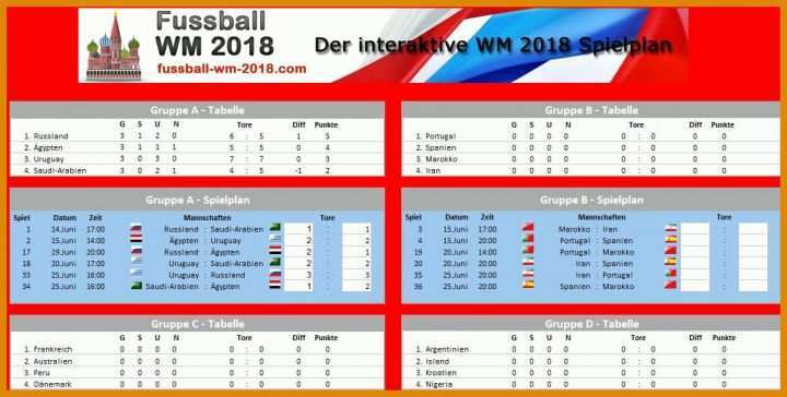 Neue Version Spielplan Excel Vorlage 1165x589