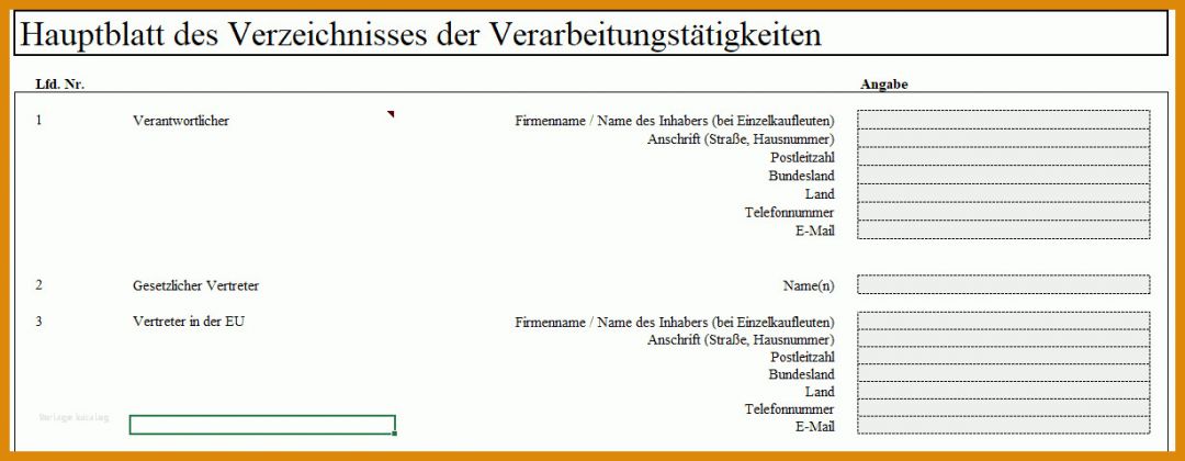 Unvergleichlich Verfahrensverzeichnis Dsgvo Vorlage 1230x478