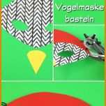 Wunderschönen Vogelmaske Basteln Vorlage 737x1954