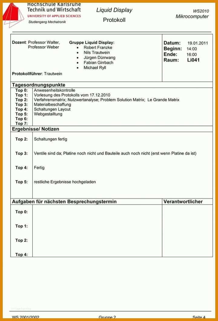 Erstaunlich Vorlagen Für Protokolle Kostenlos 800x1175