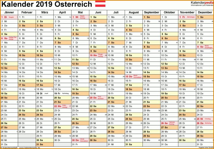 Wandkalender 2019 Vorlage Oesterreich Kalender 2019 Pdf Vorlagen