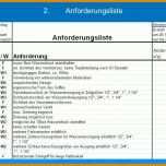 Großartig Anforderungsliste Vorlage Excel 960x720