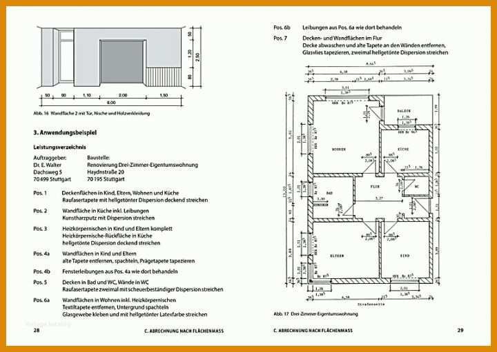 Sensationell Aufmaß Vorlage Maler 800x568