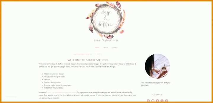 Außergewöhnlich Blog Design Vorlagen 1500x730
