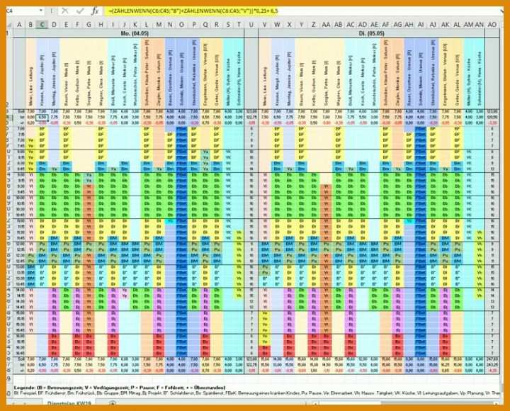 Perfekt Excel Dienstplan Vorlage 800x644