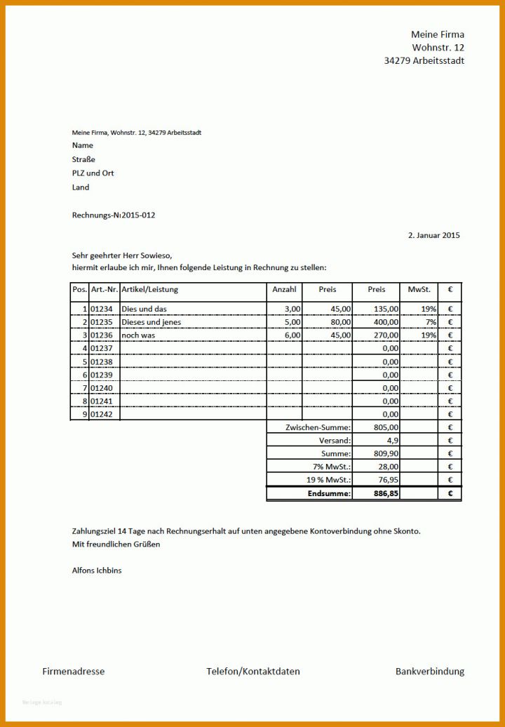 Wunderschönen Excel Vorlage Rechnung 926x1332