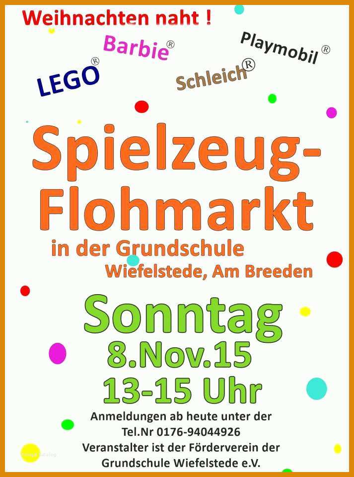 Flohmarkt Flyer Vorlage Rueckblick