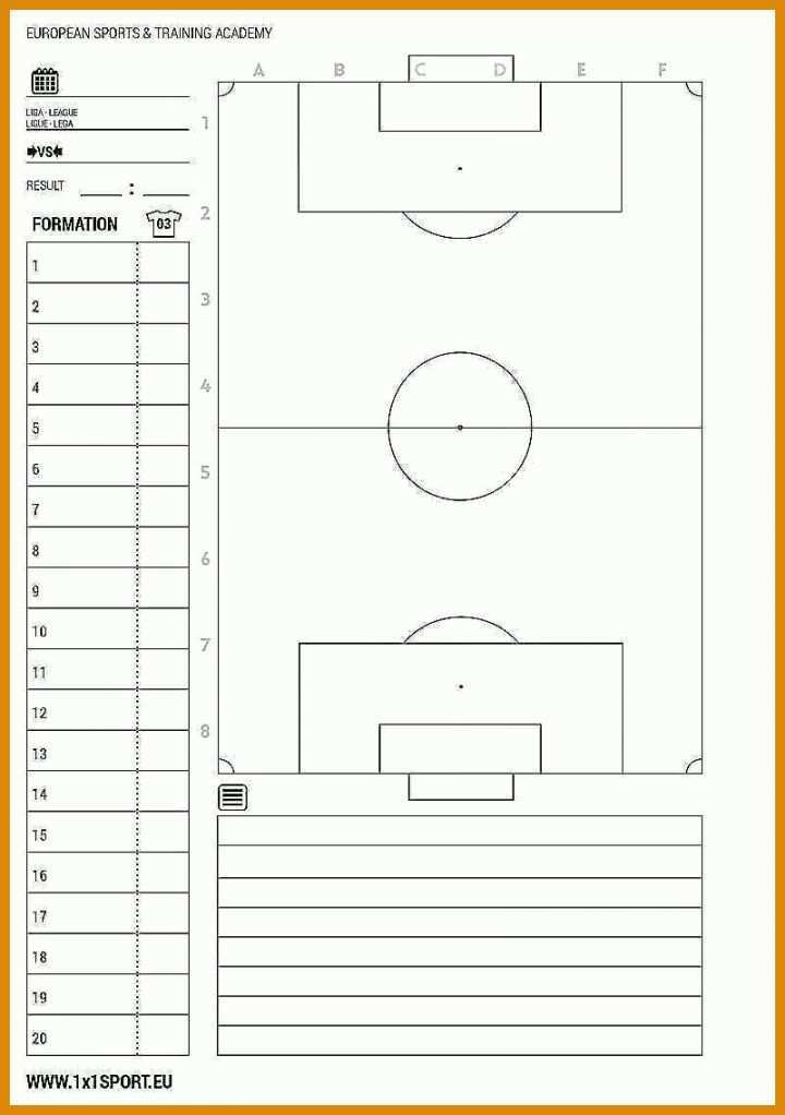 Bestbewertet Fußball Aufstellung Vorlage Excel 800x1135