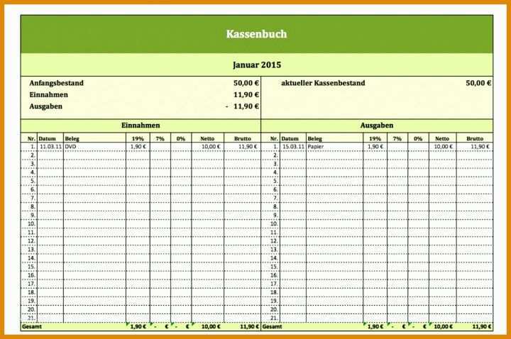 Am Beliebtesten Kassenbuch Vorlagen Zum Ausdrucken 1153x765