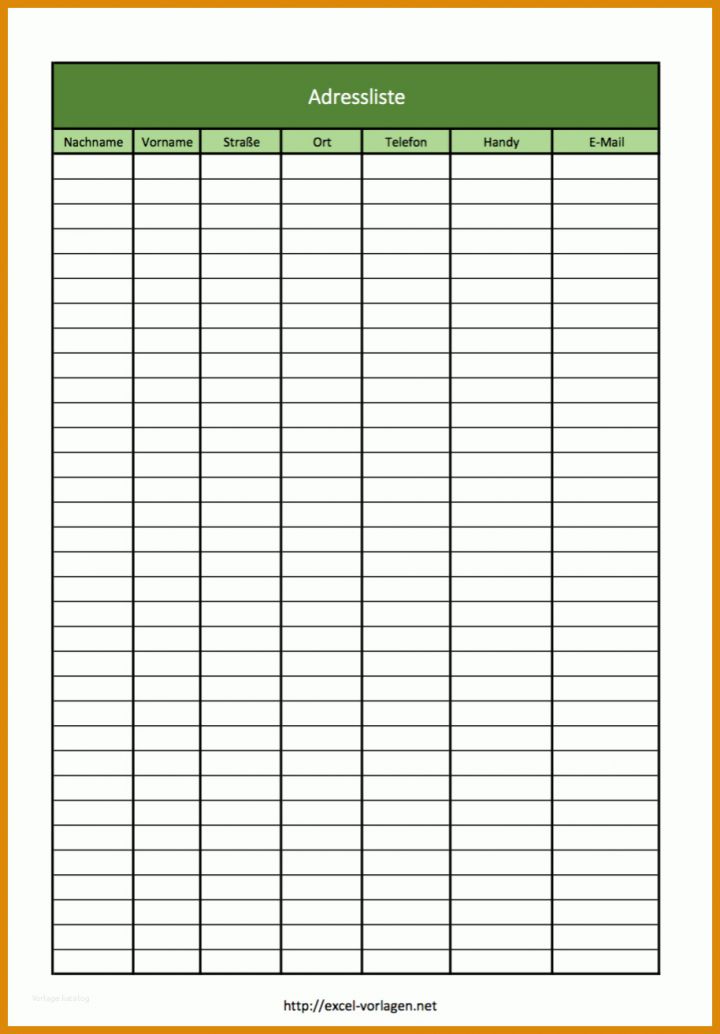 Fabelhaft Kontaktliste Excel Vorlage Kostenlos 914x1312