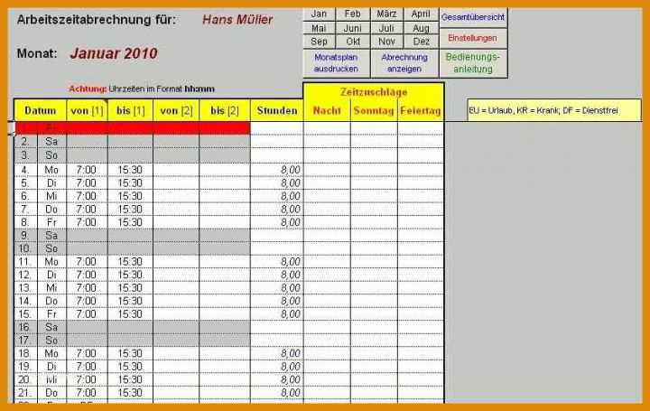 Wunderbar Lohnabrechnung Excel Vorlage Kostenlos 843x533