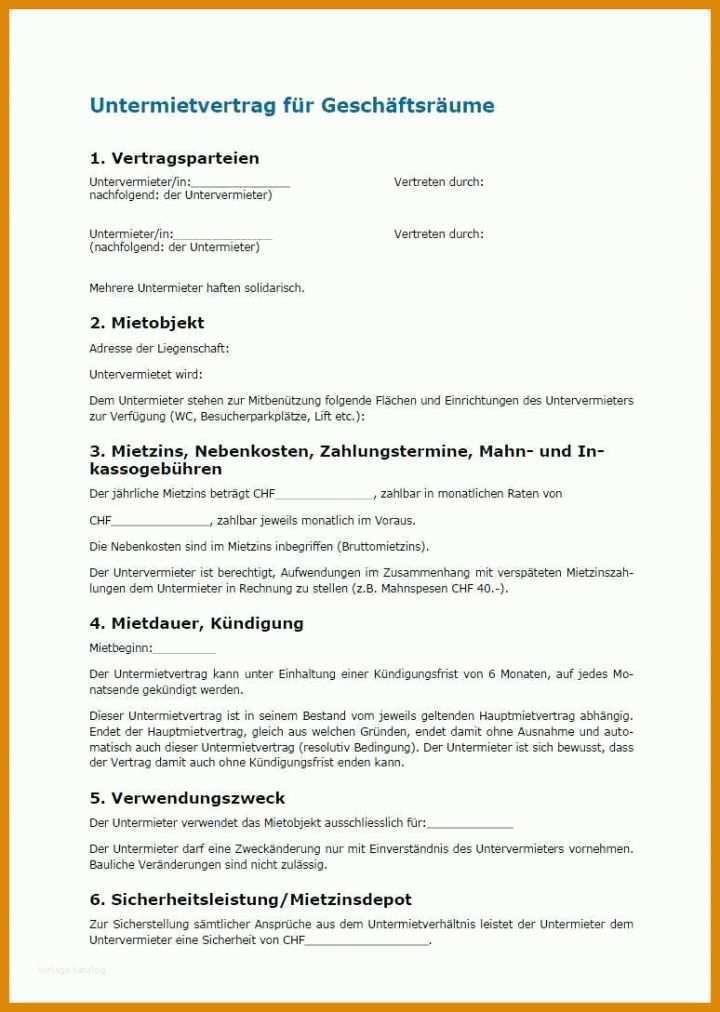 Erschwinglich Untermietvertrag Vorlage Openoffice 774x1088