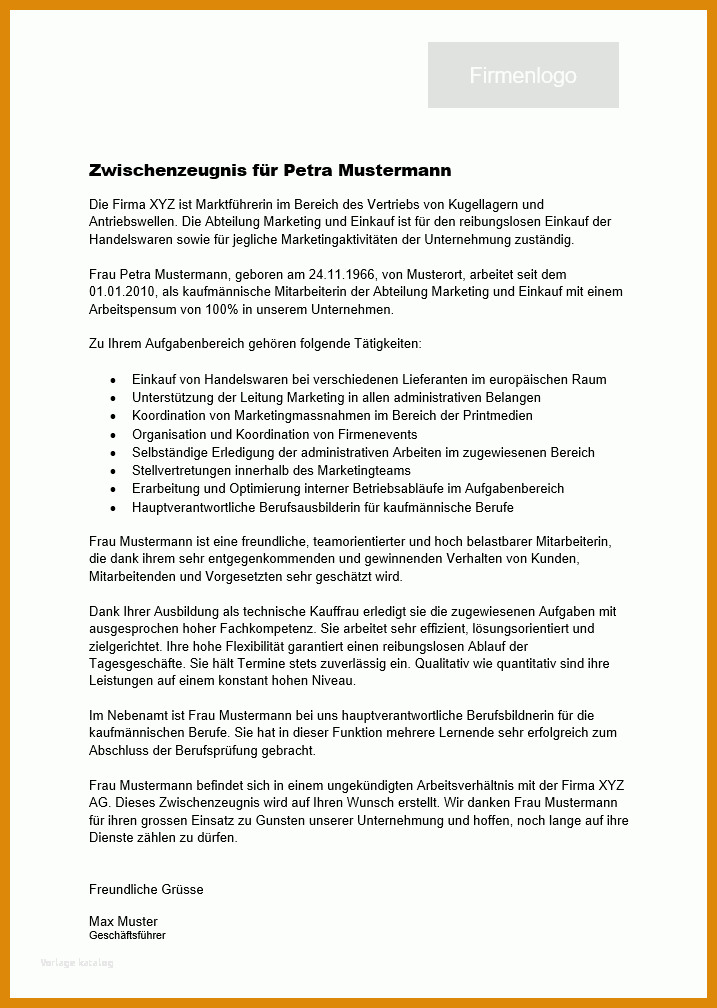 Vorlage Zwischenzeugnis Zwischenzeugnis Schweiz Muster