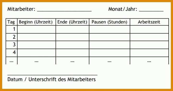 Am Beliebtesten Arbeitszeit Vorlage 800x423