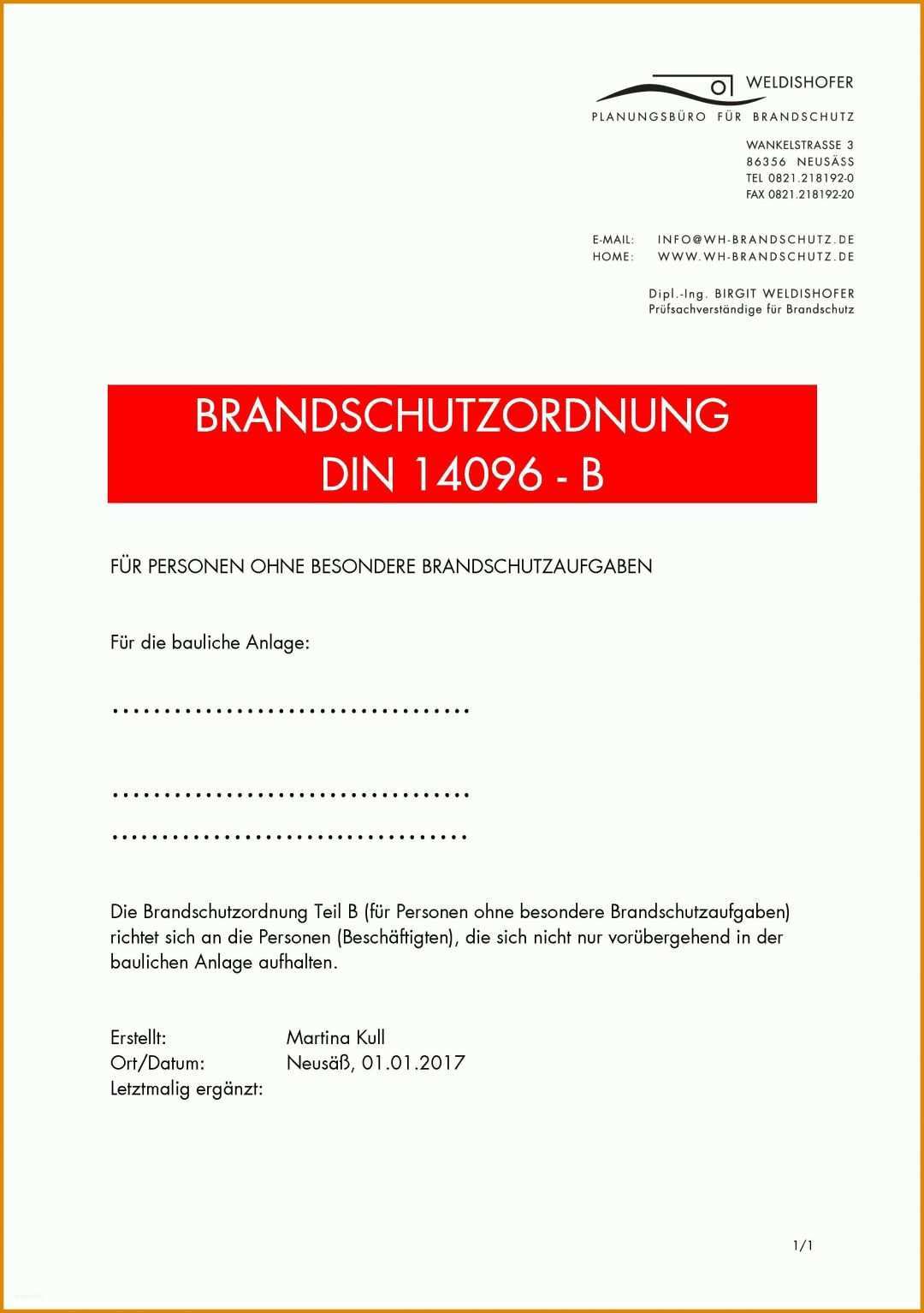 Wunderbar Brandschutzordnung Vorlage Word 2480x3521
