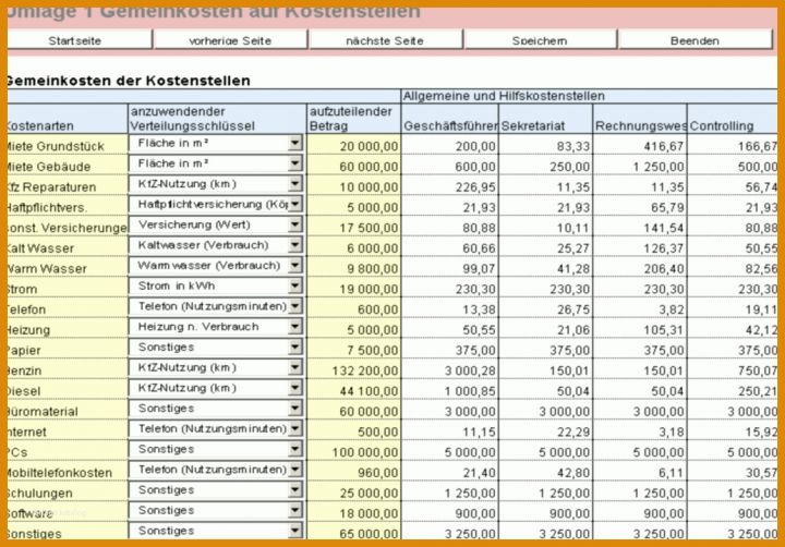 Schockieren Excel Vorlagen Kostenaufstellung 1034x721