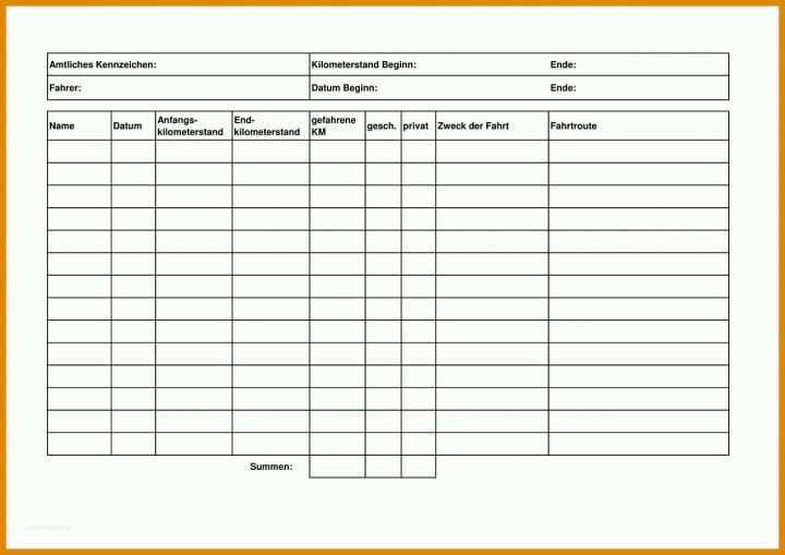 Unvergleichlich Fahrtenbuch Excel Vorlage 1272x900