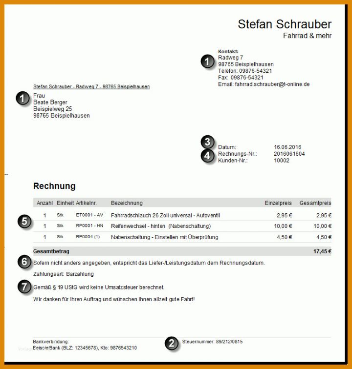 Allerbeste Kleinunternehmer Rechnung Vorlage 792x832