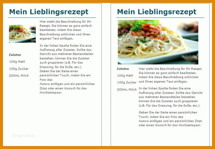 Ausgezeichnet Kochbuch Selbst Gestalten Vorlage Kostenlos 721x502