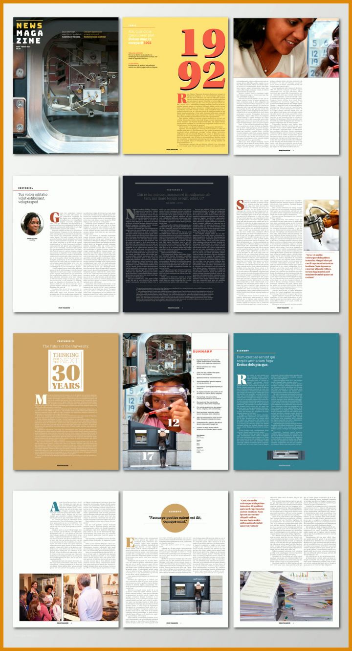 Magazin Layout Vorlagen Free Indesign Magazine Templates