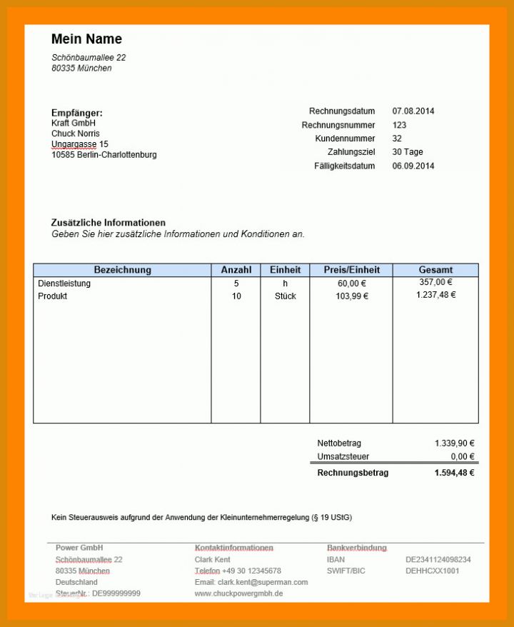 Schockieren Rechnungsbogen Vorlage 731x891