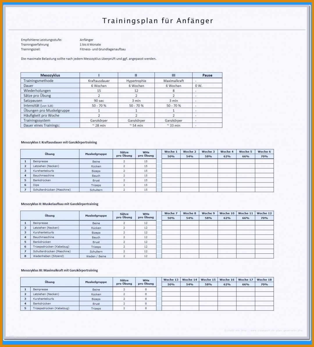 Beste Trainingsplan Erstellen Vorlage 1329x1469