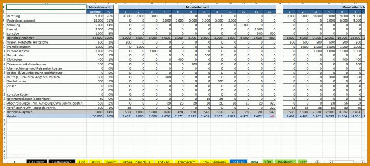 Sensationell Bwa Kleinunternehmer Vorlage 1438x648