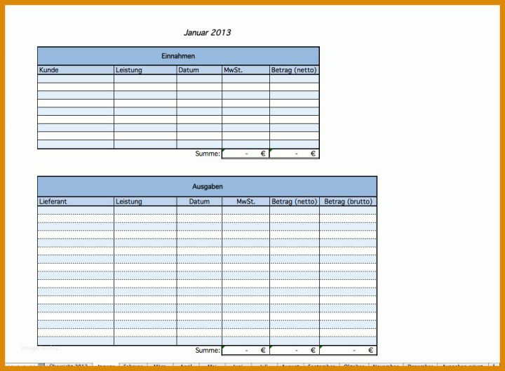 Ausgezeichnet Einnahmen Ausgaben Excel Vorlagen 990x728