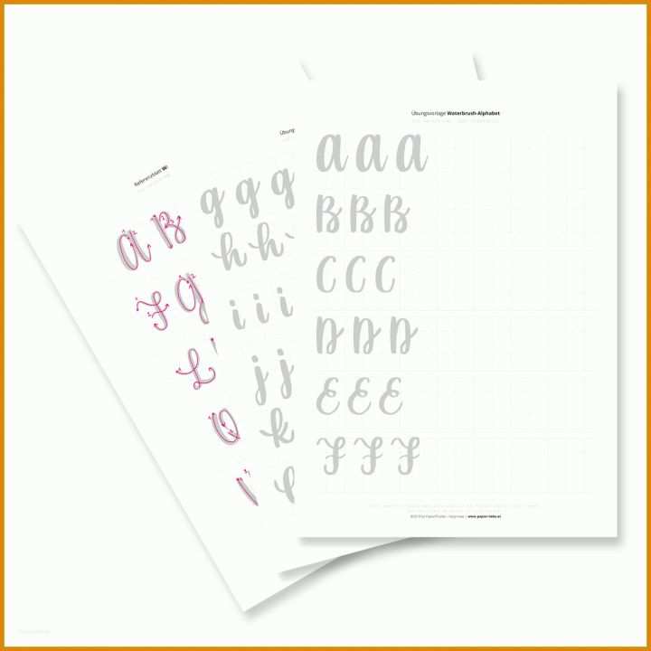 Singular Hand Lettering Alphabet Vorlagen 1500x1500