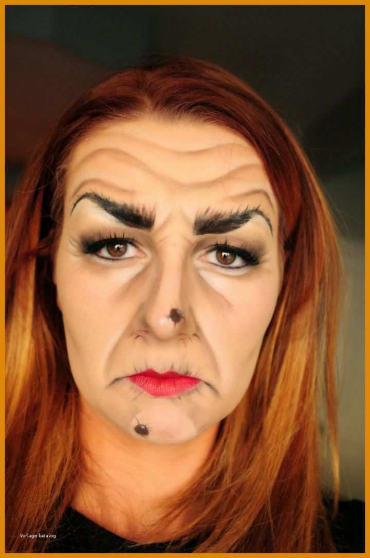 Überraschen Hexengesicht Schminken Vorlage 750x1130