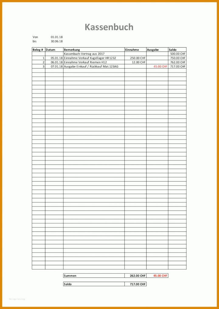 Wunderbar Kassenbuch Vorlage Word 992x1402