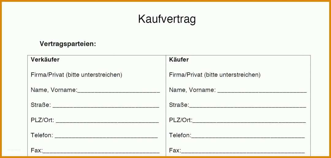 Bemerkenswert Kaufvertrag Privat Vorlage 1833x875