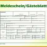 Modisch Meldeschein Hotel Vorlage 960x720