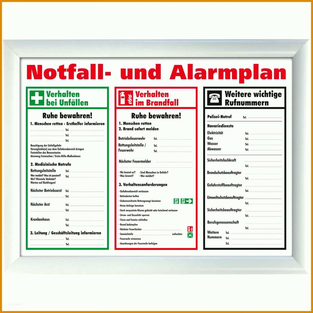 Empfohlen Notfallplan Vorlage 1600x1600