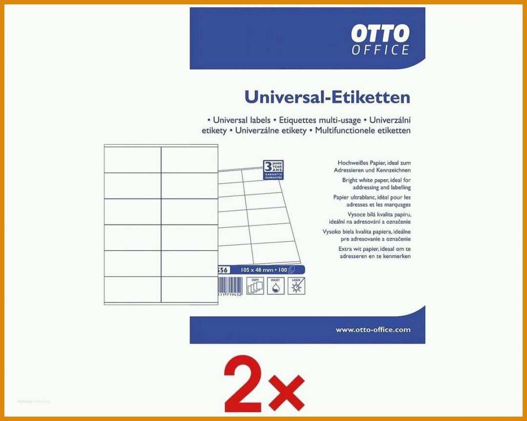 Perfekt Otto Office Universal Etiketten 23408 Vorlage 1200x960