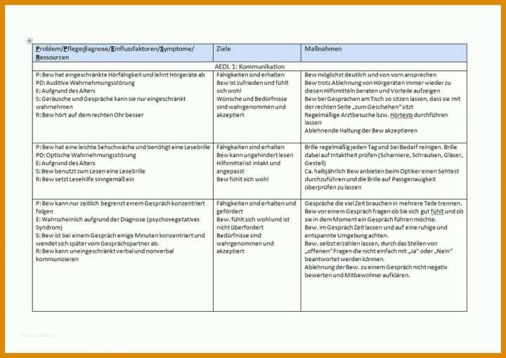 Pflegeplanung Vorlage Word Pflegeplanung Vorlage Word Stark Pflegeplanung Mdk Aedl Pesr Psycho Ve Atives Syndrom