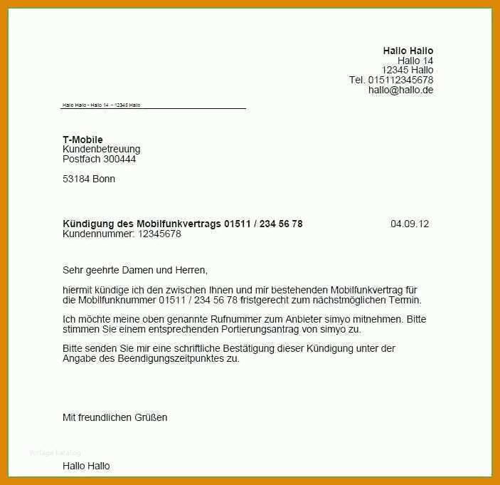 Außergewöhnlich Telekom Handyvertrag Kündigen Vorlage Word 703x681