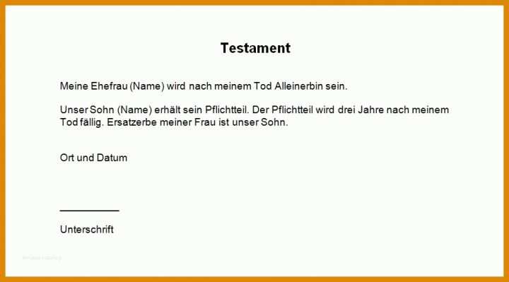 Erstaunlich Testament Vorlage Single 943x523