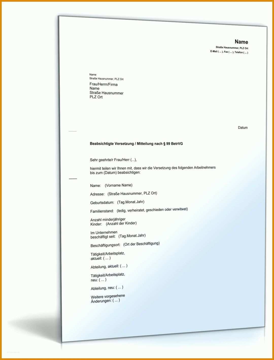 Wunderschönen Betriebsrat Vorlagen Kostenlos 1600x2100