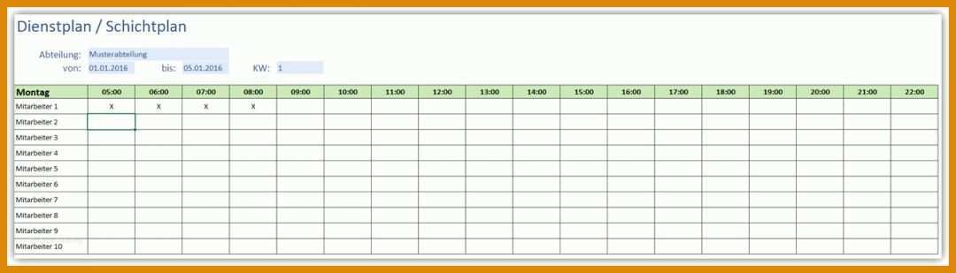 Limitierte Auflage Dienstplan Vorlage Monatsplanung 1320x378