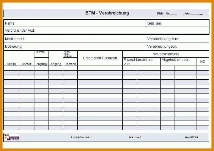 Dokumentation Vorlage Btm Dokumentation Vorlage Neu Btm Dokumentation Vorlage Genial Noch Zusatzlich Ein Btm Blatt