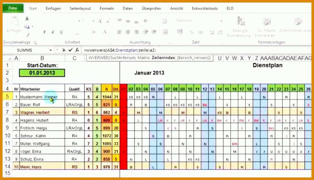 Rühren Einsatzplanung Excel Vorlage Kostenlos 1231x706