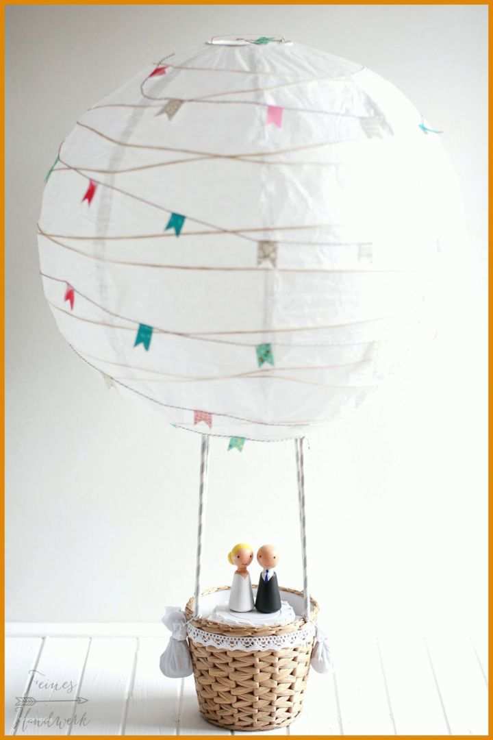 Hervorragend Heißluftballon Basteln Vorlage Papier 1067x1600