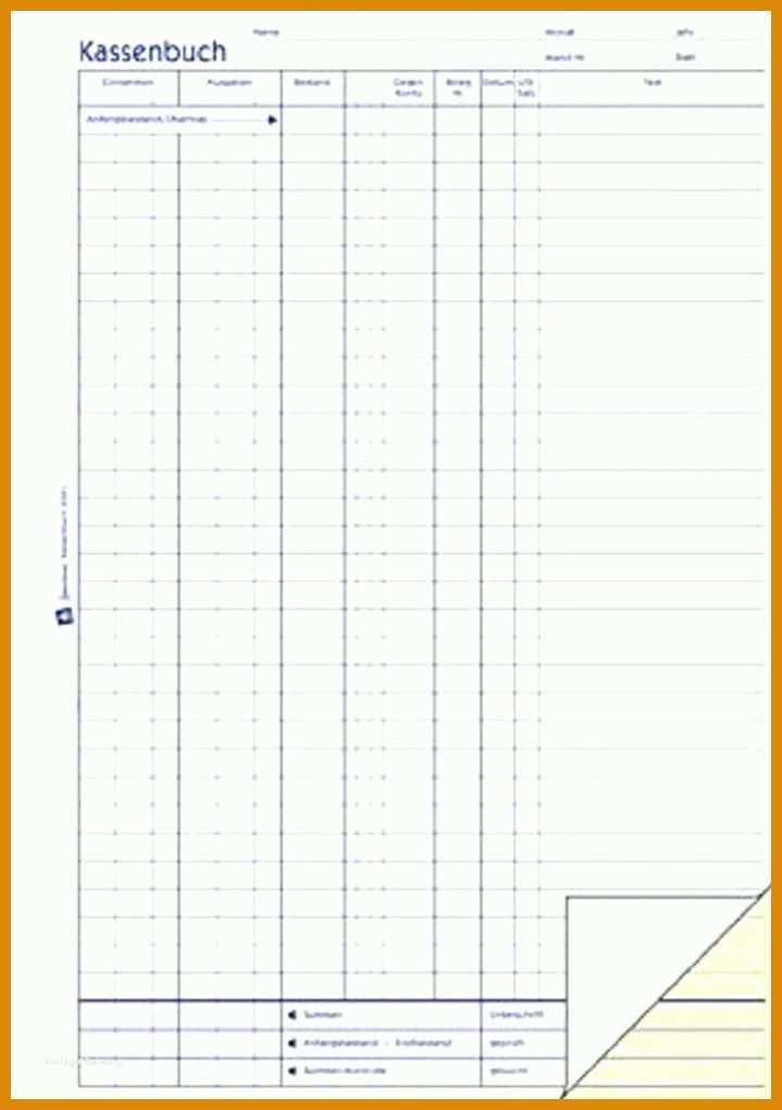 Hervorragend Kassenbuch Vorlage Zweckform 723x1025